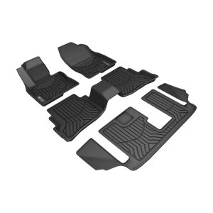 Mazda CX-9 Floor Mat Set - Front + Rear - 3D MAXpider - MAXTRAC - Black - `16-`23